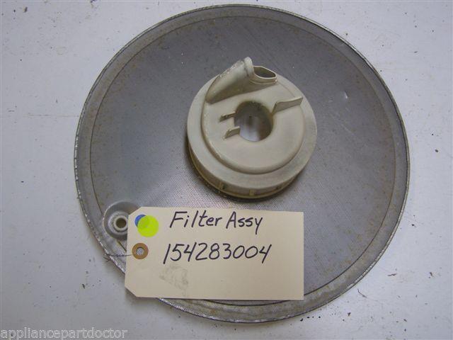 WHITE CONSOLIDATED DISHWASHER 154283004 FILTER USED PART ASSEMBLY WHITE CONSOLIDATED DISHWASHER 154283004 FILTER USED PART ASSEMBLY